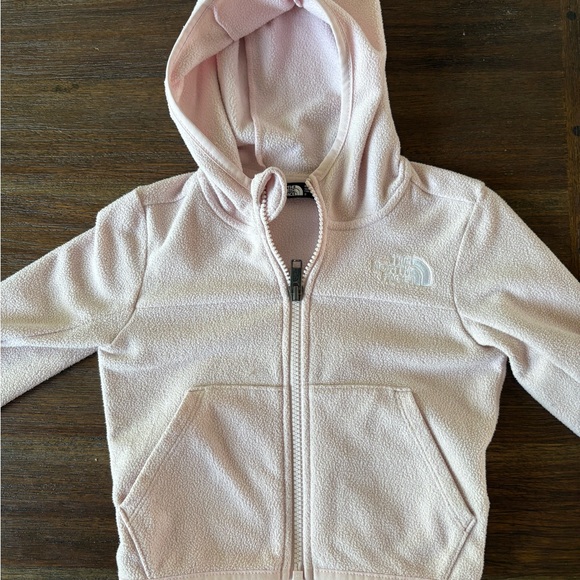 GUC North Face fleece Hoodie - size 2T/light pink - Picture 1 of 5